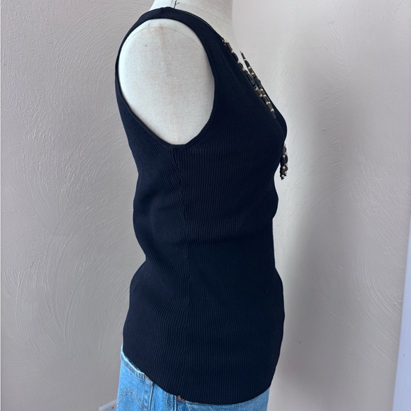 Ruby Rd. Black Ribbed Tank Top - Picture 3 of 5